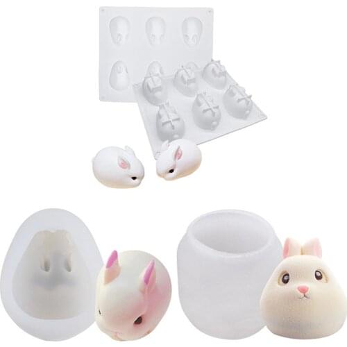 Cute 3D Rabbit Silicone Mold Fondant Cake Border Moulds Chocolate Mould Cake Decorating Tools Kitchen Baking Accessories