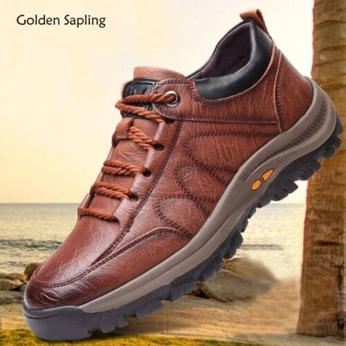 Golden Sapling Fashion Mens Casual Shoes Soft Height Increasing Platform Footwear Leisure Formal Men Shoes Classics Man Loafers