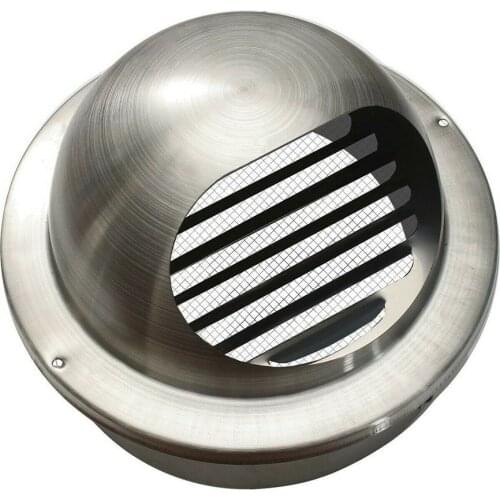 Stainless Steel Round Air Vent Ducting Wall Ceiling Ventilation Exhaust Grille Cover Outlet Heating Cooling Vents Cap Waterproof