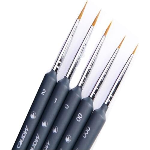 Gundam Model Nylon Hook Line Pen Art Drawing Brush Acrylic Watercolor Brush Painting Coloring Tools 3pcs/Set