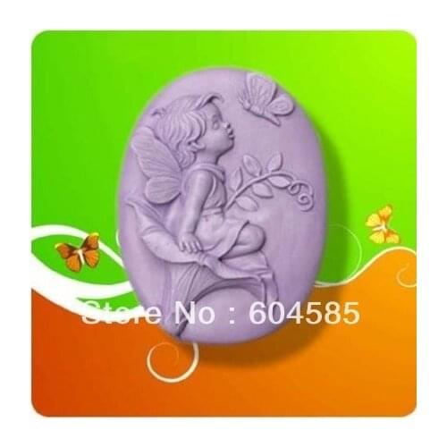 New Angel with Butterfly Craft Art Silicone Soap mold Craft Molds DIY Handmade soap molds