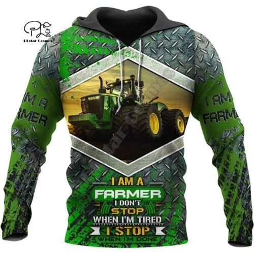 PLstar Cosmos 3DPrint Farmer Tractor Excavator Aircraft Harajuku Streetwear Men/Women Funny/Zip Hoodies/Sweatshirt/Jacket/a4