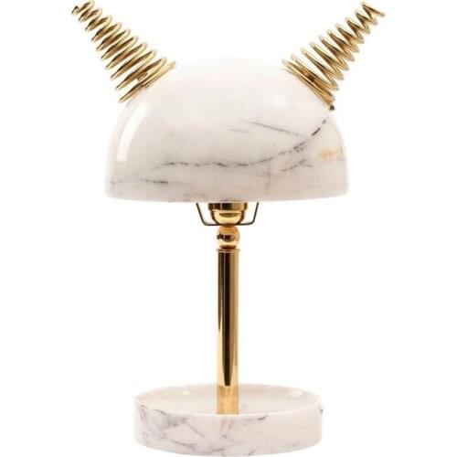 Postmodern creative marble childrens room table lamp creative bedside bedroom study designer table lamp