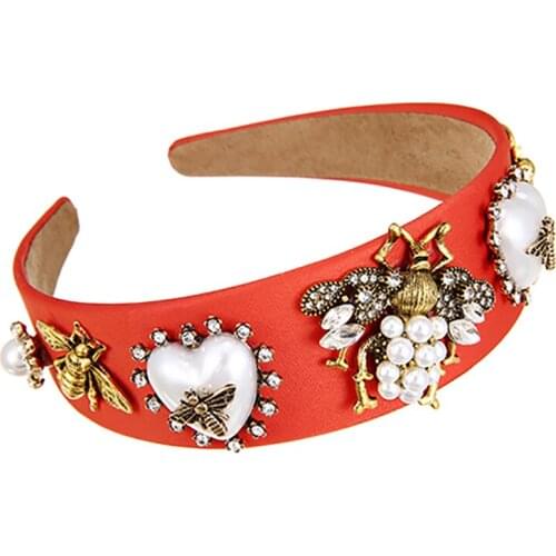 ZHINI 2021 Plastic Canvas Headbands For Women Wide Solid No-slip DIY Design Imitation Pearls Hair Band Hair Jewelry Gift