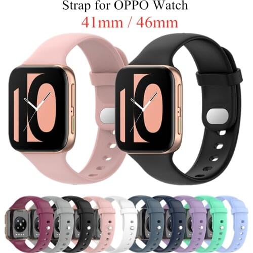 Soft Silicone Watch Strap For Oppo Watch 41mm 46mm Watchband Colorful Wristband Sport Band Bracelet For Oppo Watch 46mm 41mm