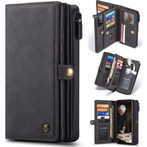 Luxury Card Wallet PU Leather Coque Flip Cover For Samsung Galaxy A71 A715F A51 A515F A52 A72 4G 5G Case Fundas Magnet TPU Shell