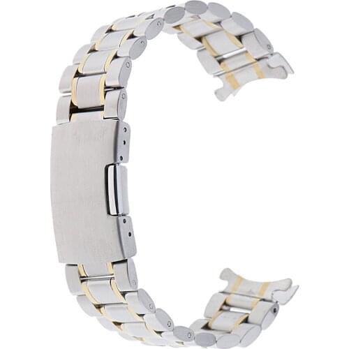 Replacement Stainless Steel Watch Bracelet Link Strap Band Curved End 18mm-26mm