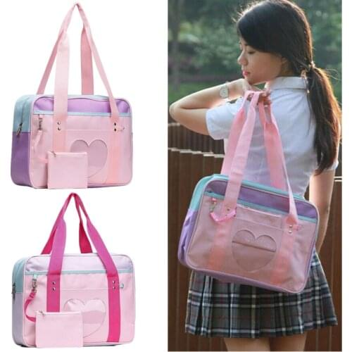 Japanese Heart Lolita Anime Girls Handbag Shoulder Bag JK Itabag Cosplay