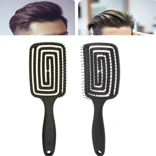 Hair Scalp Massage Comb Bristle & Nylon Hairbrush Wet Curly Detangle Hair Brush for Salon Hairdressing Styling Tools Women Men