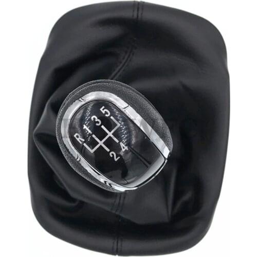 High Quality 5 Speed Car Gear Shift Knob With Leather Boot For Skoda Fabia I MK1 1 1999-2008