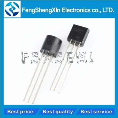 100pcs/lot 2SD882 D882 Transistor TO-92