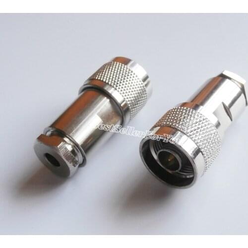 10X N male plug clamp RG58 RG142 LMR195 RG400 cable RF Connector Adapter New