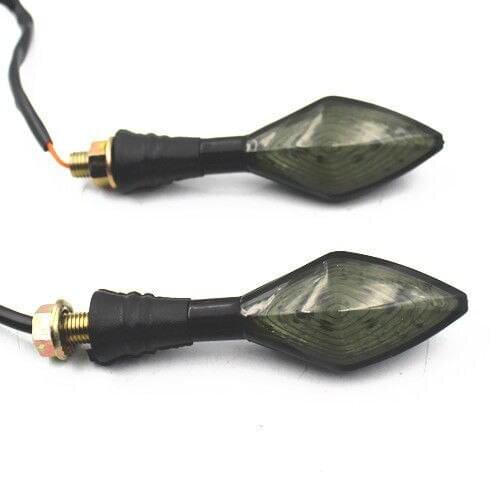 2pcs Motorcycle Bike Turn Signal Lamp Indicators Amber Light Blinker Smoke Lens For Harley Honda Kawasaki Yamaha Suzuki