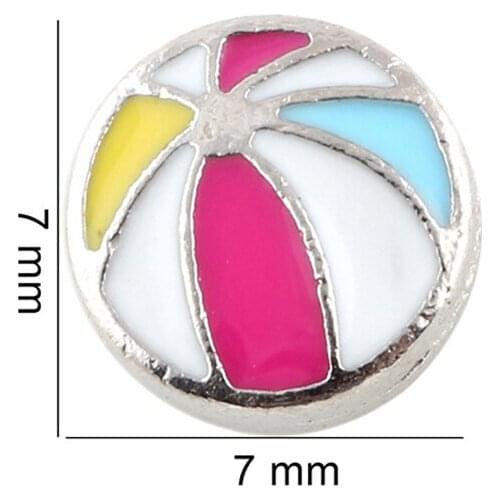 20Pcs/Lot Colorful Ball Alloy Floating Charms Hand-made DIY for Glass Lockets