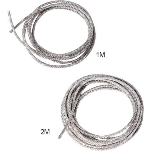 32 Strands High Temperature Resistant Twisted Silver Wire Speaker Lead Wire Repair for Subwoofer Speakers 1m/2m Optional