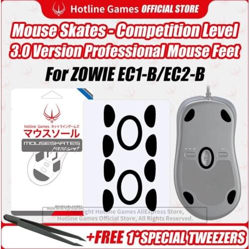 Hotline Games 3.0 Competition Level Mouse Skates Mouse Feet Pad Replacement Feet for ZOWIE EC1-B EC1B 0.28mm/0.6mm Thickness