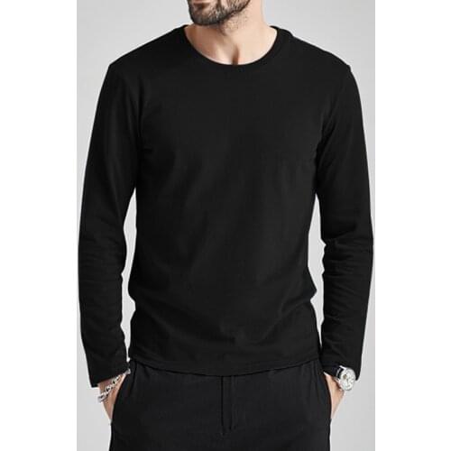 5XL Long T-Shirts Men Women Quality Cotton Autumn Tees Solid Plain Underwear Male Female Basic Tshirts Slim Tee Shirt Short Tops