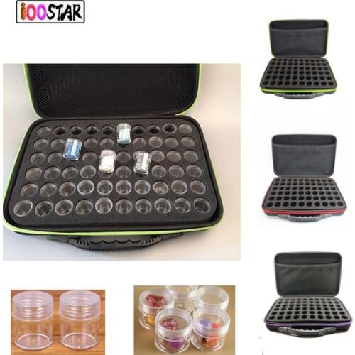 60 Bottles new Diamond Painting Box Container Storage Full Square Carry Case Holder Storage Hand Bag Zipper Design Shockproof