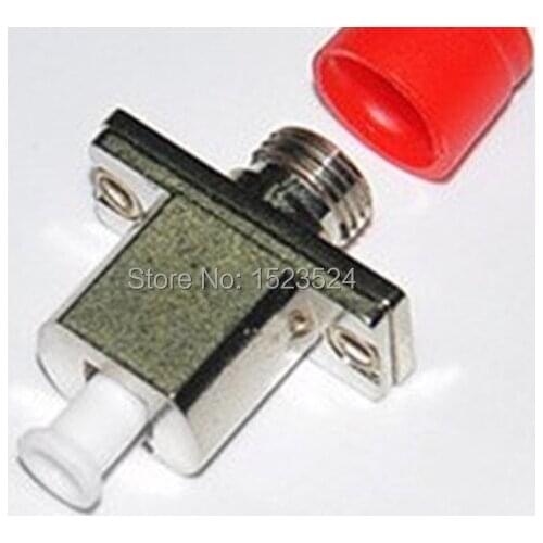 Free Shipping 5 pcs/lot Round to Square LC-FC Optical Fiber Adapter LC female to FC female Simplex Fiber Flange