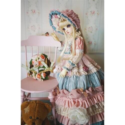 BJD doll dress suitable for 1/3, 1/4, 1/6 size doll dress cake palace color "wedding series" small dress doll accessories