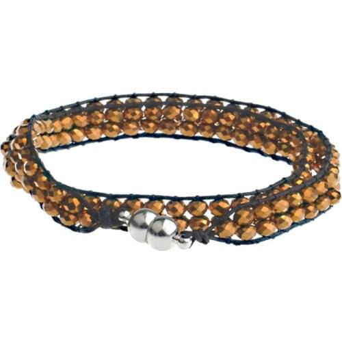 Double Wrap Crystal Bracelets With Crystal Friendship Handmade Magnetic Bracelets For Party Women Gift B1465