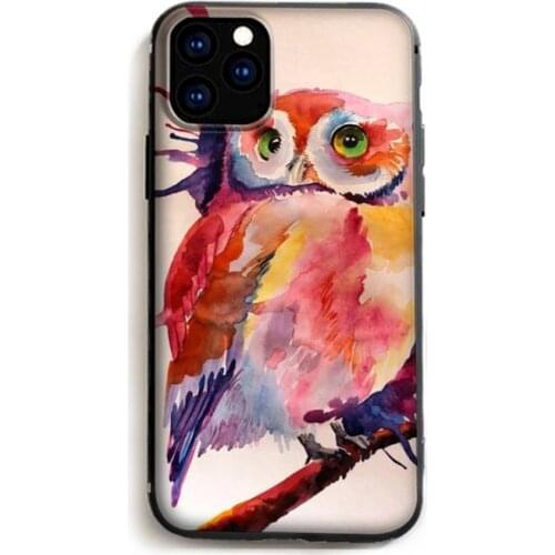 Watercolor owl Phone Case for iPhone 11 12 Pro mini pro XS MAX 8 7 6 6S Plus X 5S SE 2020 XR