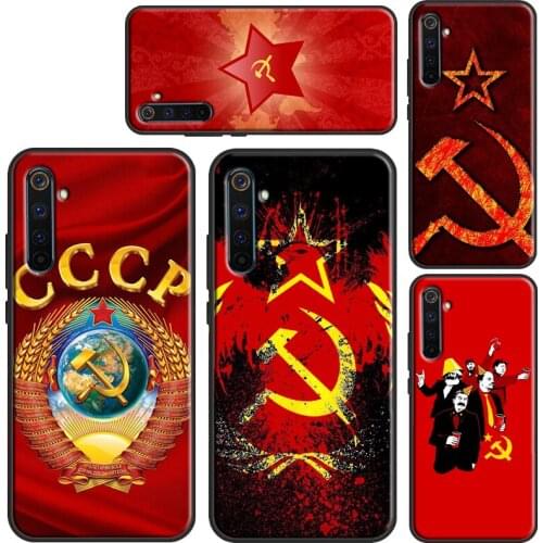 Soviet Union USSR CCCP Flag Case For OnePlus 8T 9R Nord 7 8 9 Pro Coque For Realme 8 Pro Q3 6 7 C3 C11 C21 C15 GT Neo
