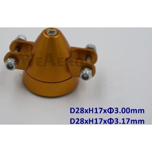 D28xH27mm Aluminum Folding Prop Spinner 3.00mm / 3.17mm Brushless Motor Shaft With Adaptor 5mm RC Airplane Replacement Parts
