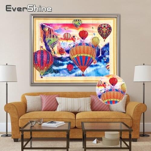 Evershine 5D Diamond Painting Special Shape Balloon Diamond Embroidery Partial Diamond Mosaic Cross Stitch Kits Wall Decoration