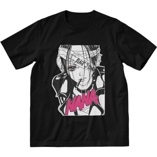 Funny Nana Osaki T Shirt Mens 100% Cotton Print T-shirt Graphic Tshirt Short Sleeve Harajuku Fashion Anime Manga Tees Tops Gift