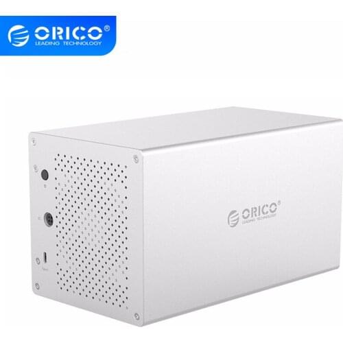 ORICO Honeycomb Series 3.5 inch 4 Bay Aluminum Alloy Type-C Hard Drive Enclosure 12V power adapter Transmission rate 5Gbps