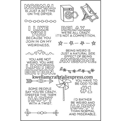 I LIKE YOU RELAX HAPPY Scrapbook DIY photo cards rubber stamp clear stamp transparent stamp 10x15cm KW7102505