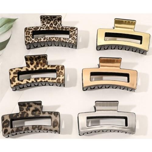Fashion Hair Clips for Women Claw Clip Elegant Colorful Leopard Pattern Crab for Hair Girl Hair Clips Hair Claw Hair Accessories