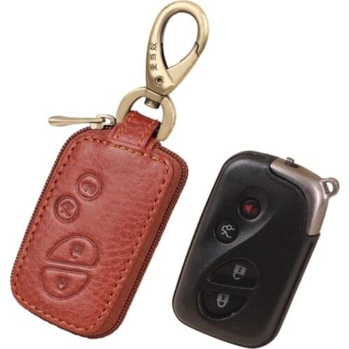 Genuine Leather Car Remote Key Fob Shell Cover Case For Lexus ES350 ES240 RX350 GX400 LX GIS300 Holder Protector car styling