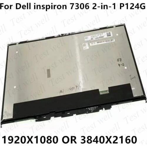Laptop Panel LED Touch Screen Digitizer Replacementl Assembly With Farme 13.3" For Dell Inspiron 7306 2-in-1 P124G P124G002