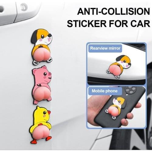 Car Door Anti-collision Rubber Strips Anti-Scratch and Rubbing Protection Stickers for Rearview Mirror