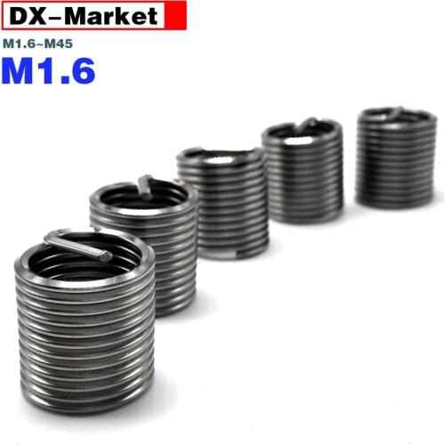 M1.6 Threaded Inserts , 304 Stainless Steel Wire Thread Insert Fasteners , M1.6*0.35p ,G003