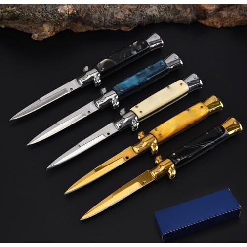 Folding Pocket Knife Outdoor Survival Tactical Knife 440C Titanium Combat Camping Rescue Hunting Knives Utility EDC Multi Tools