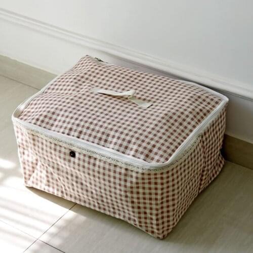 Clothing Storage Bag Wardrobe Large Quilt Finishing Box Cotton And Linen Storage Basket Cotton Quilt Underwear Bag