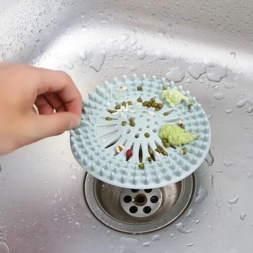 TPR Sewer Anti-clogging filter floor drain cover sink strainer plug Net Hair catcher stopper for bathtub shower bathroom kitchen