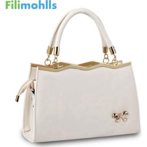 Women messenger bags luxury tote crossbody purses leather clutch bow handbags famous brands designer 2019 High quality S-222