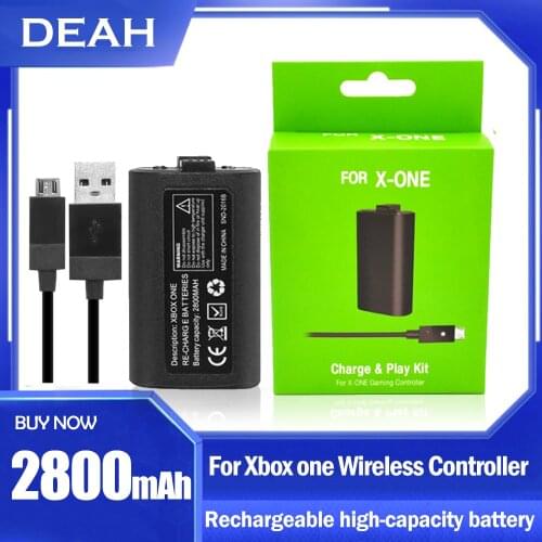 1-10PCS Rechargeable Battery Pack With 2.75m USB Charging Cable For Xbox One ONES/X Wireless Game Controller Replacement Battery