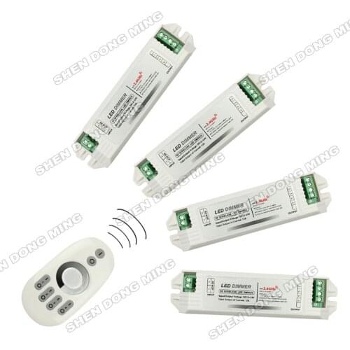 2.4g 4 zone Touch Screen Wireless RF LED RGB Remote + 4pcs 12A Controller Dimmer For RGB LED Strip RGB/RGBW Bulb/Panel