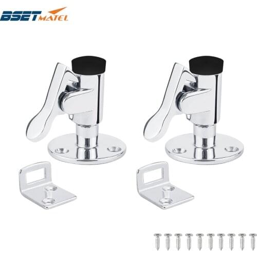 2X Stainless Steel 316 Boat Door Stop Stopper Catch Door Holder Knob Yacht RV Motorhome Camper Spring Latch Marine Hardware