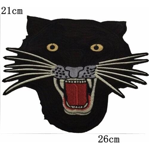 26x21cm 3D Tiger Patches Iron on Embroidery Patch for Clothes DIY Decoration Scrapbook Patchwork Repair Fashion new 18 decration