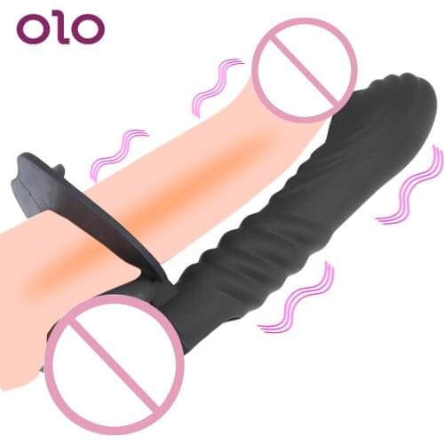 OLO Adult Games Stimulator Massager Vagina Plug Dildo Butt Plug Vibrator Strap On Dick Penis Double Penetration Anal Plug