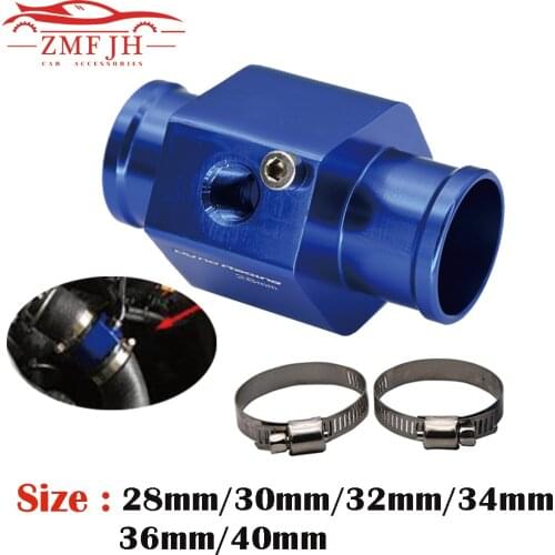 Car Water Temp Joint Pipe Temp Gauge Adaptor Three Direct Links 28/30/32/34/36/40MM Radiator Hose Adaptor Fit for 1/8 NPT Sensor
