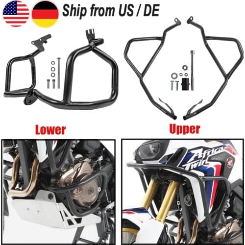 CRF1000L Motorcycle Upper & Lower Engine Guard Protection Crash Bar Frame For Honda CRF 1000L Africa Twin 2016 2017 2018 2019