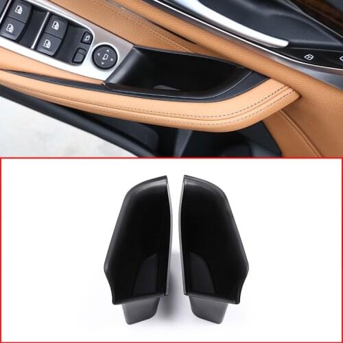 For BMW New 5 Series G30 2017 2018 Plastic Car Door Storage Box Phone Tray Accessories with Mat