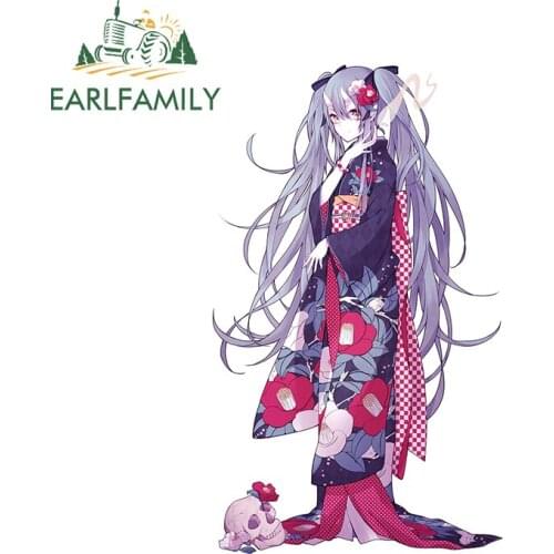 EARLFAMILY 13cm x 7.7cm for Anime Beauty Vinyl Car Stickers Scratch-proof Motorcycle Helmet Decoration Camper Decal for Vehicle